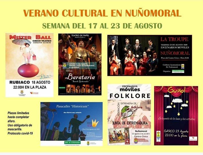 Imagen ACTIVIDADES CULTURALES PARA TODA LA FAMILIA ESTE VERANO EN NUÑOMORAL Y SUS ALQUERÍAS