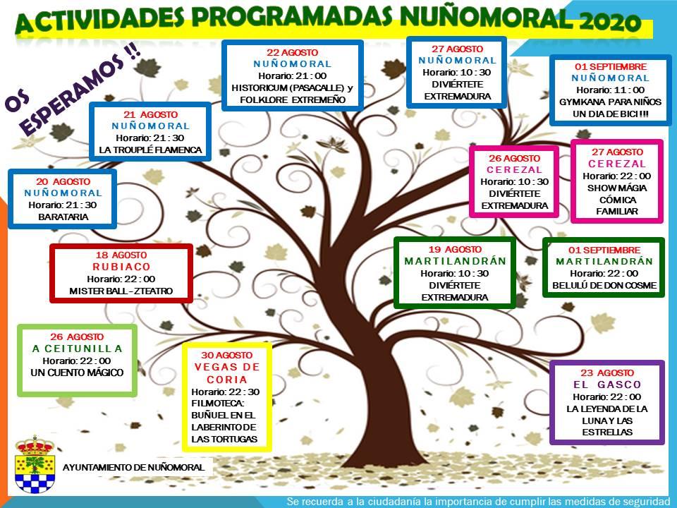 Imagen ACTIVIDADES PROGRAMADAS NUÑOMORAL 2020